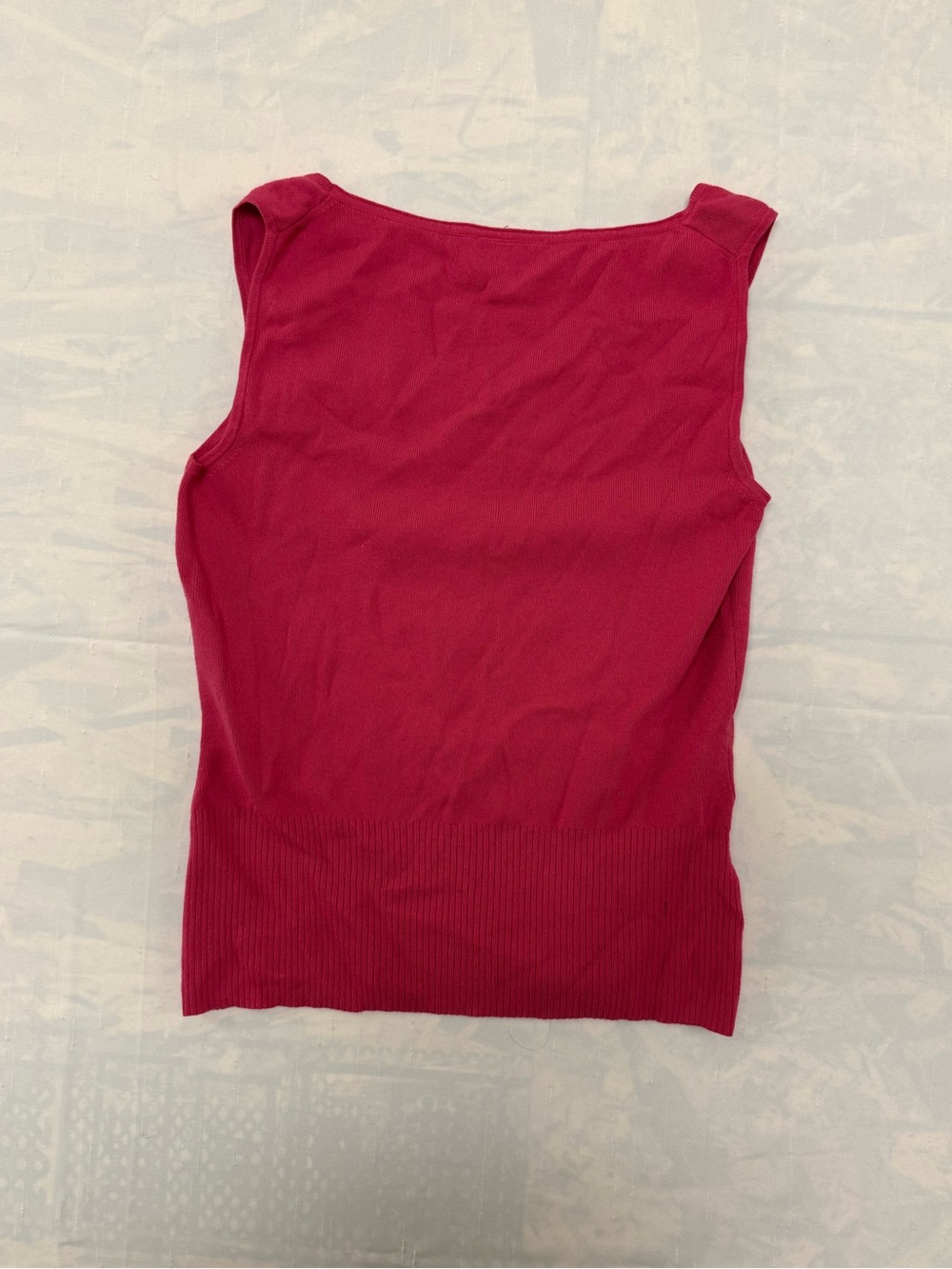 LOFT Raspberry Ribbed Sleeveless Tank Top - Picture 3 of 4